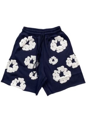 DENIM TEARS COTTON WREATH SHORTS NAVY