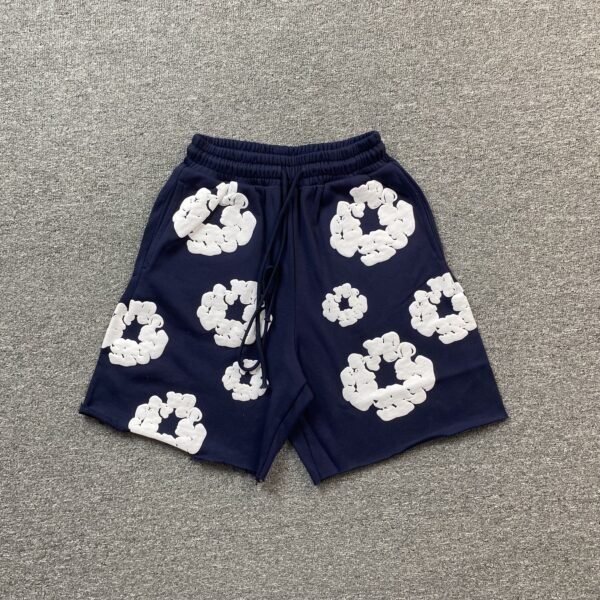 DENIM TEARS COTTON WREATH SHORTS NAVY