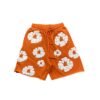 DENIM TEARS COTTON WREATH SHORTS ORANGE