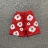DENIM TEARS COTTON WREATH SHORTS RED