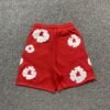 DENIM TEARS COTTON WREATH SHORTS RED