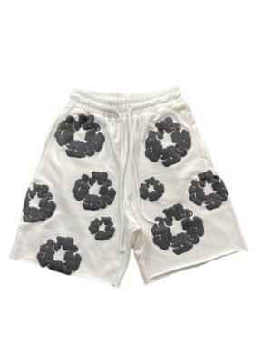 DENIM TEARS COTTON WREATH SHORTS WHITE