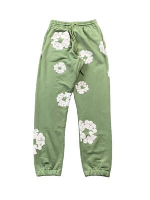 DENIM TEARS COTTON WREATH SWEATPANTS LIGHT GREEN