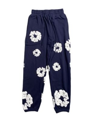 DENIM TEARS COTTON WREATH SWEATPANTS NAVY