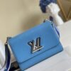 LV Twist MM Epi Blue For Women, Women¡¯s Handbags, Shoulder And Crossbody Bags 9.1in/23cm LV