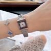 GUCCI G FRAME BRACELET WATCH SQUARE SHAPE SILVER IN WHITE 20MM YA128401