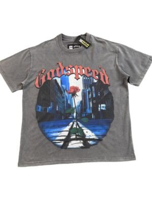 GODSPEED E PLURIBUS UNUM T-SHIRT WASHED GREY