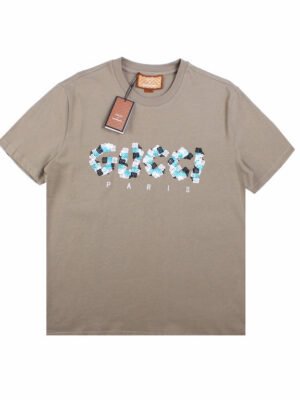 GUCCI x BALENCIAGA FLOWER LOGO T-SHIRT KHAKI