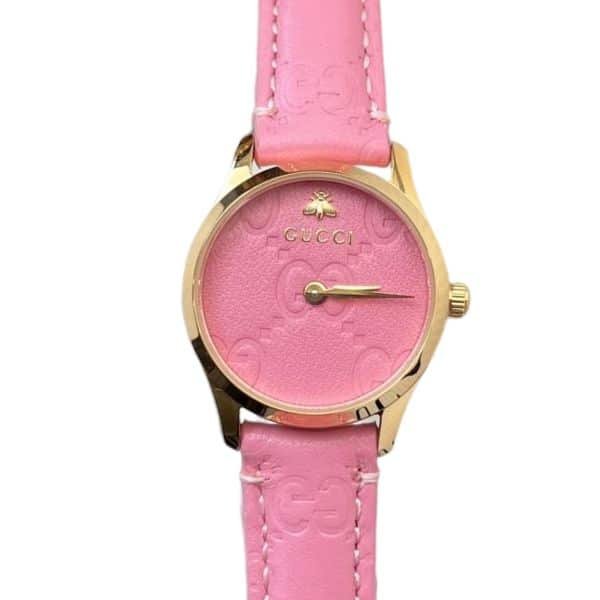 GUCCI G TIMELESS WATCH PINK DIAL 27MM