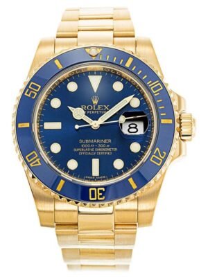 Rolex Submariner Blue Dial Gold 116618LB Mens 40MM