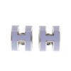 18K Mini Pop H Purple Earrings
