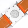 HERMES H HOUR WATCH ORANGE STRAP 21MM 036707WW00
