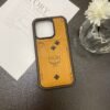 MCM iPhone Case With Card Holder  Yellow-MCK240603