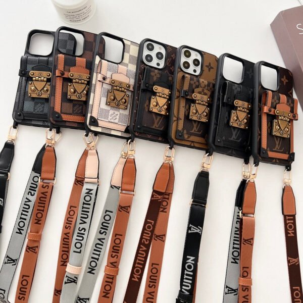 Lou Brown Crossbody Chain iPhone Case