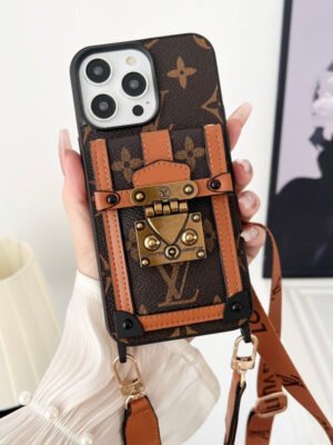 Lou Brown Crossbody Chain iPhone Case