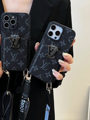 Lou Card Bag Chain Black iPhone Case
