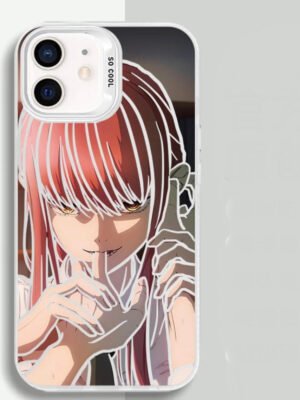 MAKIMA BITING CHAINSAW MAN ANIME PHONE CASE