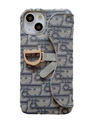 CD Black & Grey Fabric iPhone Case