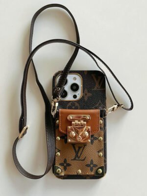 Lou Chain Leather iPhone Case