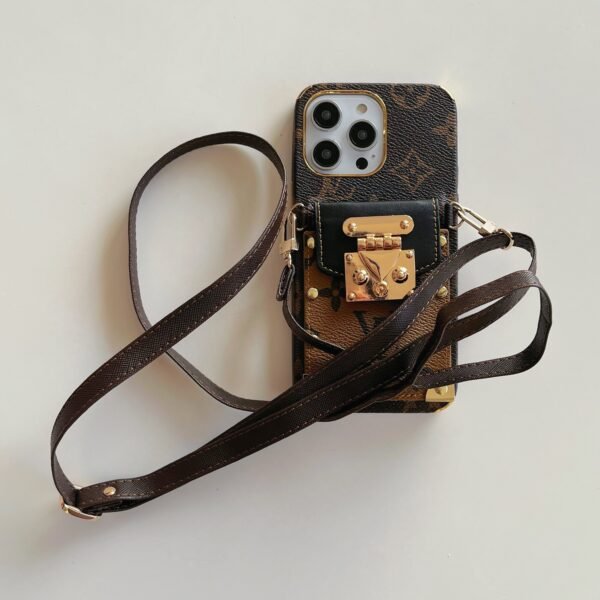 Lou Chain Leather iPhone Case