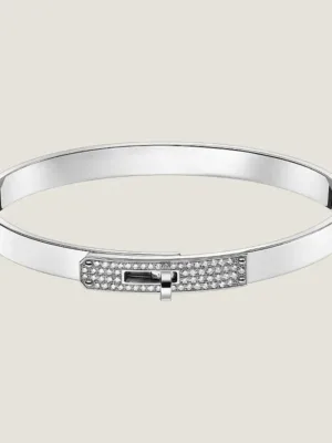 18K Kelly Small Model Diamond H Bracelet