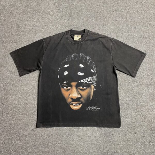 LIL WAYNE VINTAGE GRAPHIC TEE DARK GREY