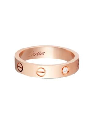 18K Love Wedding One Diamond Ring