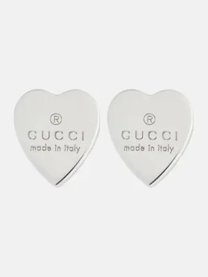 18k Double G Heart Earrings