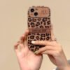 CD Brown Color Leather iPhone Case