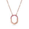 18K T Lock Pink Pav¨¦ Diamonds Necklace