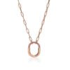 18K T Lock Pink Pav¨¦ Diamonds Necklace