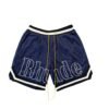 RHUDE COURT LOGO SHORTS NAVY
