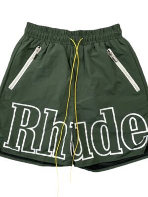 RHUDE RH LOGO SHORTS GREEN
