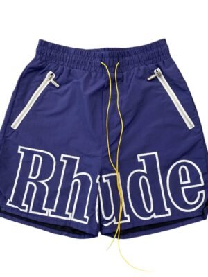 RHUDE RH LOGO SHORTS NAVY