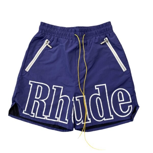 RHUDE RH LOGO SHORTS NAVY