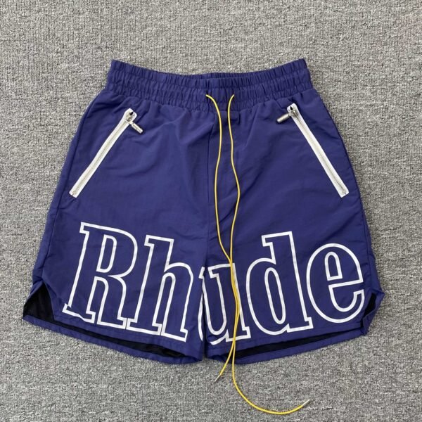 RHUDE RH LOGO SHORTS NAVY