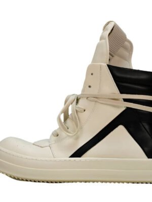 RICK OWENS GEOBASKET MILK BLACK