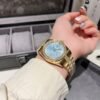 ROLEX DATEJUST DIAMOND IN GOLD WITH BLUE DIAL 31MM