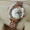 ROLEX OYSTER PERPETUAL DATEJUST WHITE DIAL WITH SILVER AND EVEROSE GOLD STRAP 36MM 126231 0017