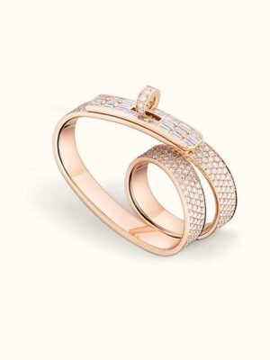 18K Kelly Gavroche Double H Ring