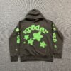 SP5DER BELUGA HOODIE SLATE GREY/GREEN