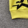 SP5DER DOUBLE LAYER 5 STAR ZIP HOODIE YELLOW