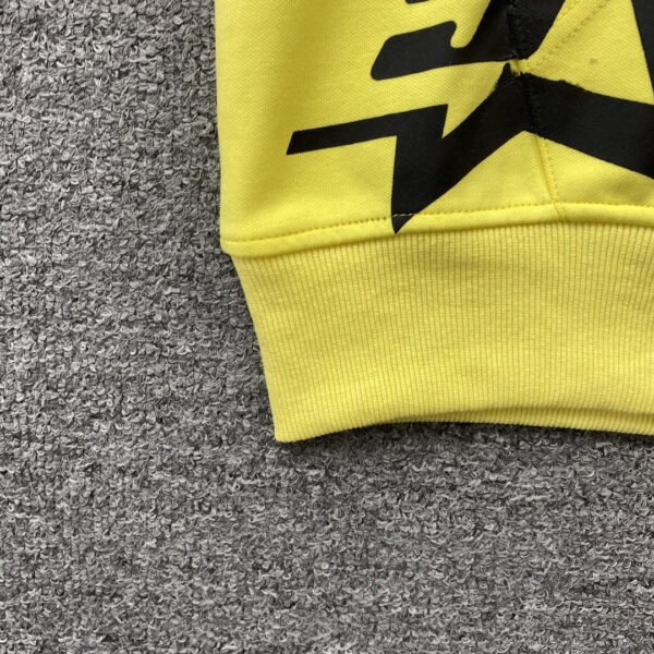SP5DER DOUBLE LAYER 5 STAR ZIP HOODIE YELLOW