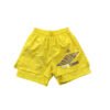 SP5DER DOUBLE LAYER SHORTS YELLOW