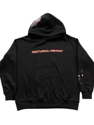 SP5DER NOCTURNAL HIGHWAY HOODIE BLACK