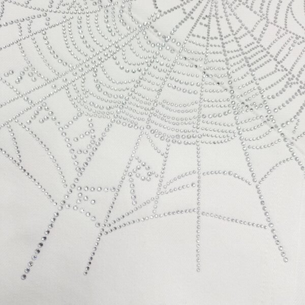 SP5DER OG RHINESTONE LOGO HOODIE WHITE