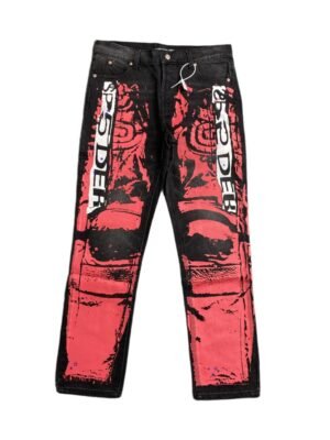 SP5DER PAINTED MOTO DENIM BLACK