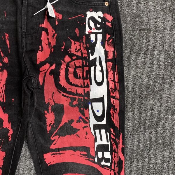 SP5DER PAINTED MOTO DENIM BLACK