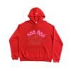 SP5DER WORLDWIDE RED ANGEL NUMBER 555 HOODIE RED