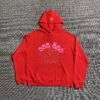 SP5DER WORLDWIDE RED ANGEL NUMBER 555 HOODIE RED